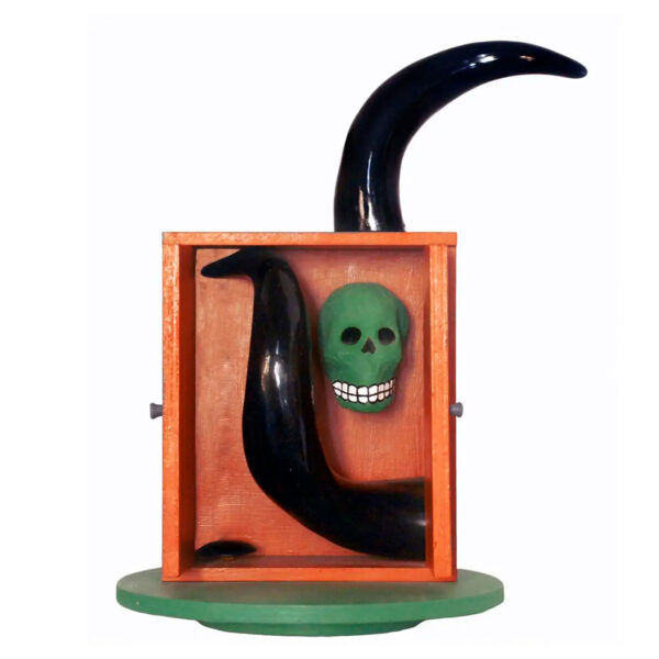 Caja mágica con calaverita y su corazón sonriendo
