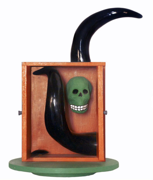 Caja mágica con calaverita y su corazón sonriendo