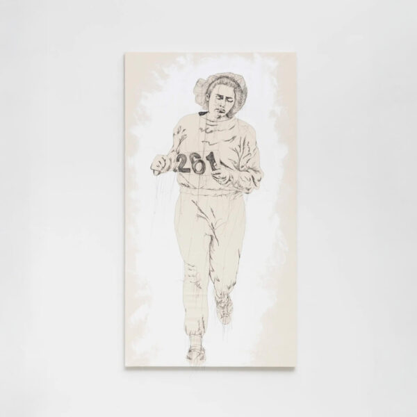 Kathrine Switzer. Basada en la fotografía de Harry Trask, Boston Herald